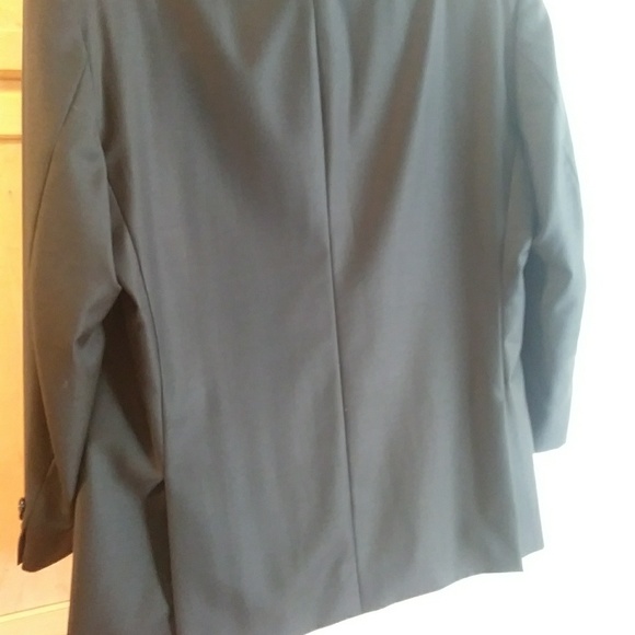 ADOLFO ITALY Super 120'S Black Coat Jacket 44R - Picture 5 of 8